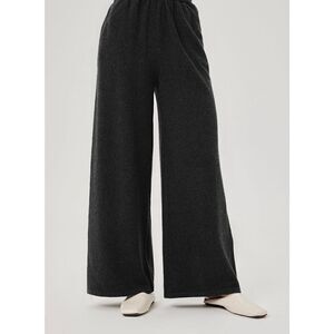 Nap 100% Wool Charcoal Gray Loungewear Wide Leg Pants Women's Size Medium